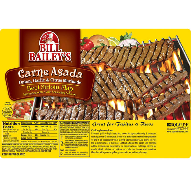 Bill Bailey's Carne Asada (priced per pound)
