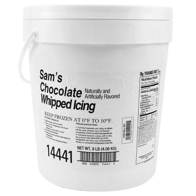 Sam's Chocolate Whipped Icing, Frozen Wholesale Case (9 lbs.) - Sam's Club