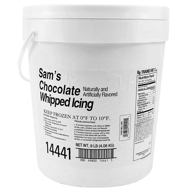 Sam's Chocolate Whipped Icing, Frozen Wholesale Case 9 lbs.