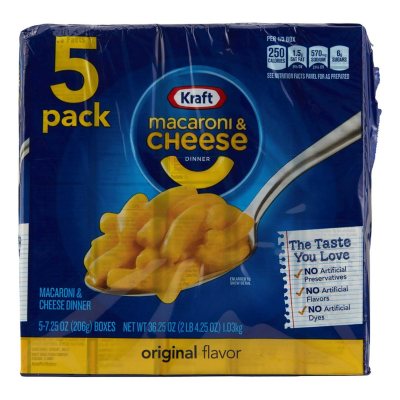 Kraft Mac and Cheese Original Flavor (5 ct., 7.25 oz. ea.) Sam's Club