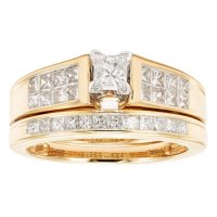 1 CT T.W. Diamond Wedding Ring Set in 14K Gold