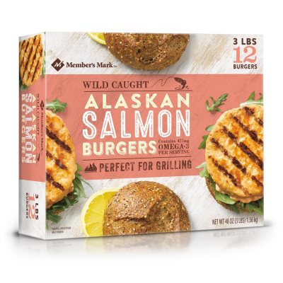 Trident Seafoods Frozen Alaskan Salmon Burgers (4 ct)