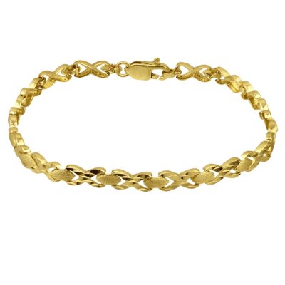 Diamond cut gold on sale bracelet