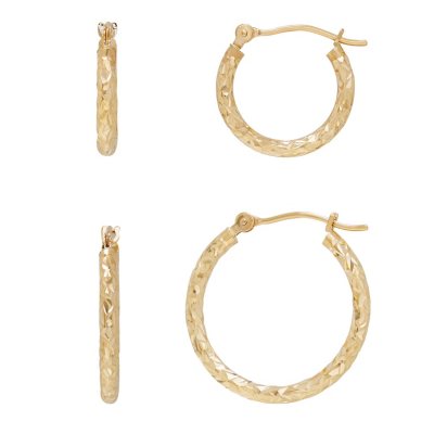 0.35 CT. T. W. Diamond Shepherd Hook Earrings in 14K Yellow Gold - Sam's  Club