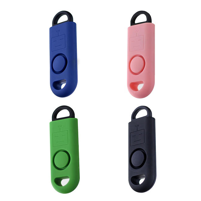 SOUND GRENADE+: 130dB Personal SOS Alarm with Carabiner and Included Battery - 4 pack