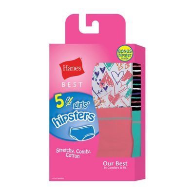 Hanes Best 5 pack Girl's Hipster Underwear Sam's Club