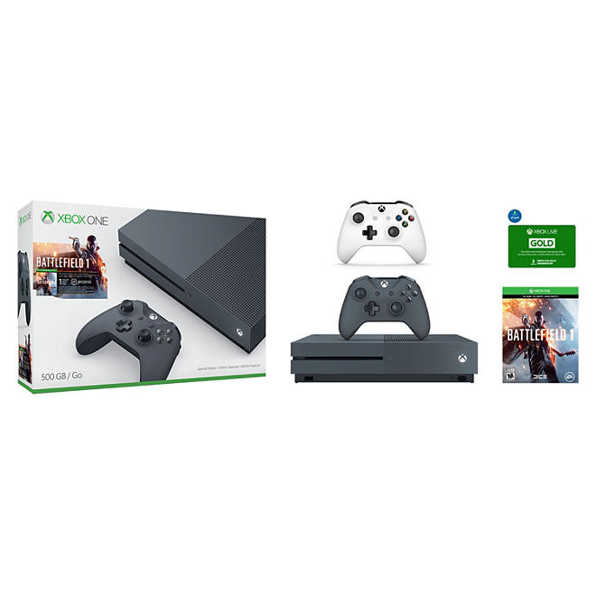 Xbox One Console with Extra Controller and Xbox Live Gold Membership e-Gift Card Bundle
