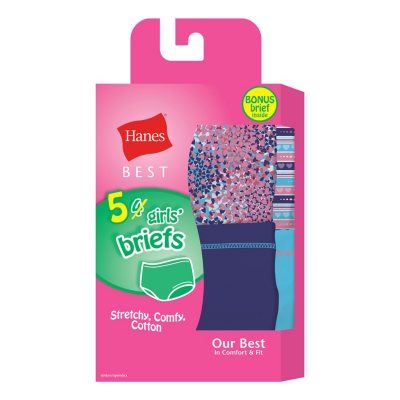 Hanes® Ultimate Girls' Cotton Briefs - 14 Pack - Assorted, 6