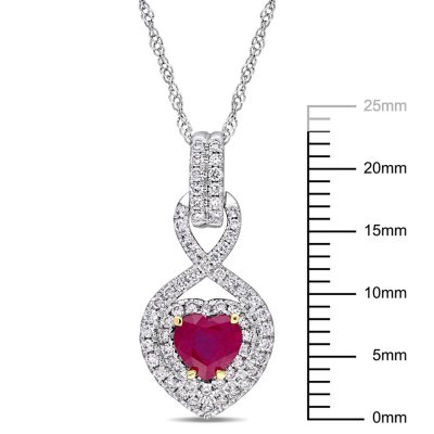 Ruby Heart Necklace 67582: best price for jewelry. Buy online in NY at  TRAXNYC.