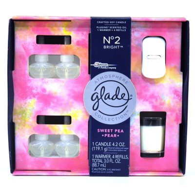 GLADE CANDLE +WARMER PACK SWEET PEA/PEAR - Sam's Club