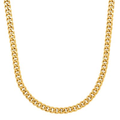 Flat Curb Link Chain in 14K Yellow Gold