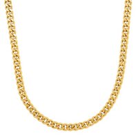 24" 180 Flat Curb Link Chain in 14K Yellow Gold
