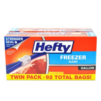 Hefty Slider Bag Gallon Freezer Twin Pack (92 ct.) - Sam's Club