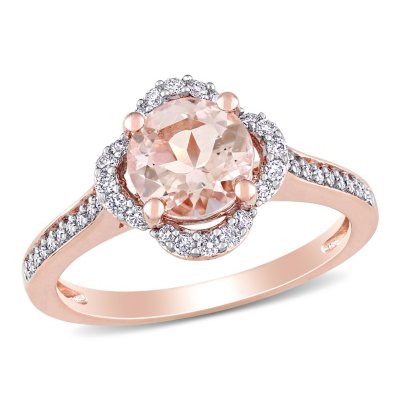 Shades of Love Morganite & 1/3 ct. tw. Diamond Ring in 14K Rose Gold