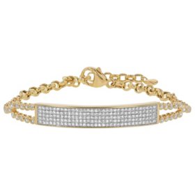 1.25 CT. T.W. Diamond Pavé Bar Bracelet in 14K Gold