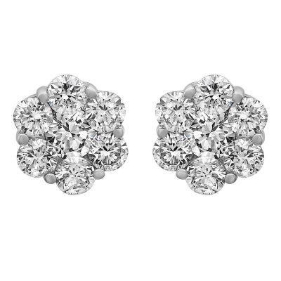 Noémie Flower Diamond Stud Earrings