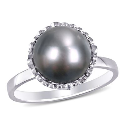 Vintage black and hot sale white pearl ring