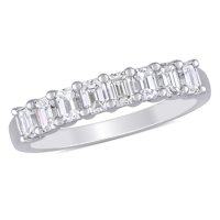 Allura 0.95 CT. T.W. Emerald-Cut Diamond Semi-Eternity Anniversary Ring in 14k White Gold