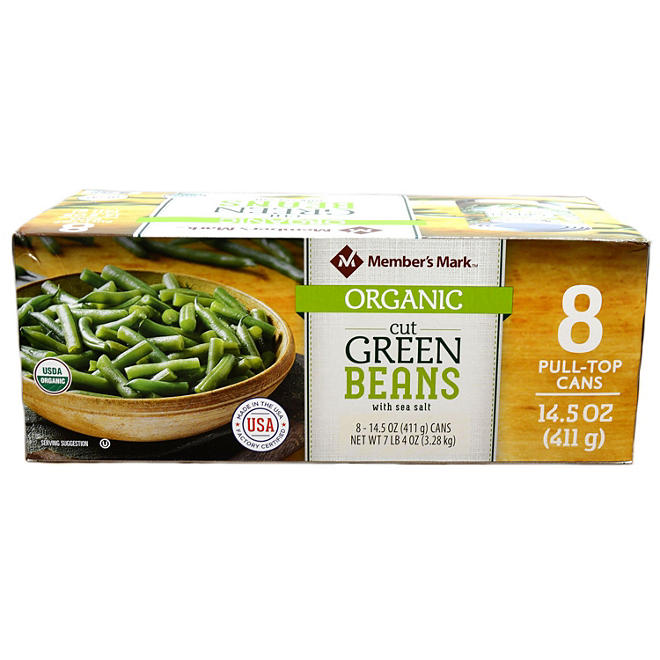 Member's Mark Organic Cut Green Beans (14.5 oz., 8 ct.)