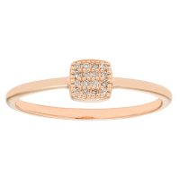Diamond Accent Cushion Shaped Ring in 14k Gold