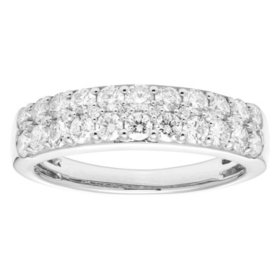 1.0 CT. T.W. Three Row Diamond Band Set in 14K Gold