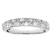 0.25 CT. T.W. Vintage Diamond Band Set in 14K Gold