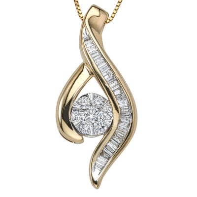 Vlora Amuleta 14K Center Star Diamonds and Bezel Pendant Necklace (0.2