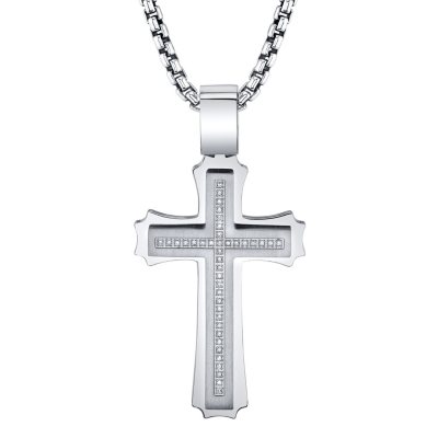 Spartan stainless store steel cross necklace