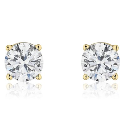 Superior Quality VS Collection 1.0 CT. T.W. Round Diamond Studs in 18K ...