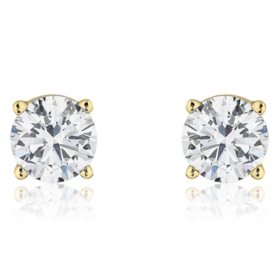 Superior Quality VS Collection 1.0 CT. T.W. Round Diamond Studs in 18K Gold (I, VS2)