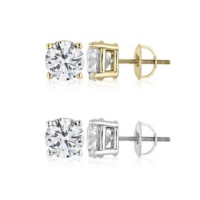 Superior Quality VS Collection 1.4 CT. T.W. Round Diamond Studs in 18K Gold (I, VS2)