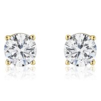 Superior Quality Collection 1.4 CT. T.W. Round Diamond Studs in 18K Gold (I, VS2)