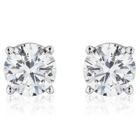 Superior Quality Collection 3 CT. T.W. Round Diamond Studs in 18K Gold (I, VS2)