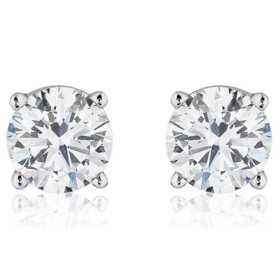 Superior Quality VS Collection 4 CT. T.W. Round Diamond Studs in 18K Gold (I, VS2)