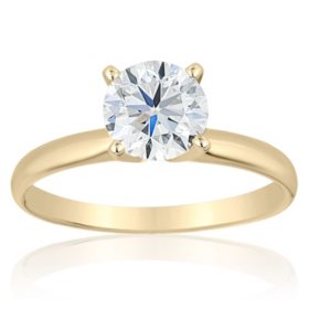Superior Quality VS Collection 0.50 CT. T.W. Round Diamond Solitaire Ring in 18K Gold (I, VS2)