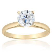 Superior Quality Collection 0.70 CT. T.W. Round Diamond Solitaire Ring in 18K Gold (I, VS2)