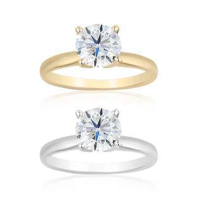 1.50 CT. T.W. Round Cut Diamond Solitaire Ring in 18K Gold - Sam's Club