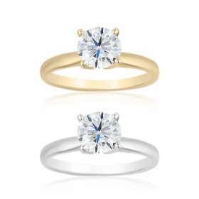 1.50 CT. T.W. Round Cut Diamond Solitaire Ring in 18K Gold