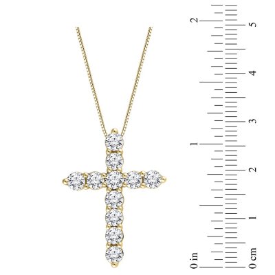 1 carat store diamond cross necklace