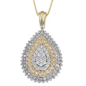 0.98 ct. t.w. Diamond Pendant in 14k Two Tone Gold (H-I, I1)