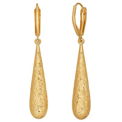 14k yellow gold on sale drop earrings