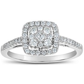 Superior Quality VS Collection 1.21 CT. T.W. Princess Shaped Diamond  Engagement Ring in 18K White Gold (I, VS2) - Sam's Club