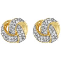 S Collection 0.55 CT. T.W. Love Knot Stud Earrings in 14K Yellow Gold