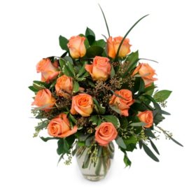 Rose Bouquet (Choose from 10 varieties; 12 or 18 stems, Vase Included)