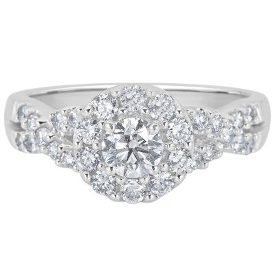 1.0 CT. T.W. Diamond Engagement Ring in 14K White Gold (H-I, I1)