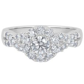 1.0 CT. T.W. Diamond Engagement Ring in 14K White Gold (H-I, I1)