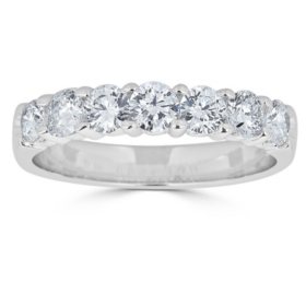 0.99 CT. T.W. 7-Stone Diamond Band Ring in 14K Gold (HI, I1)