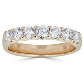 0.99 CT. T.W. 7-Stone Diamond Band Ring in 14K Gold (HI, I1)