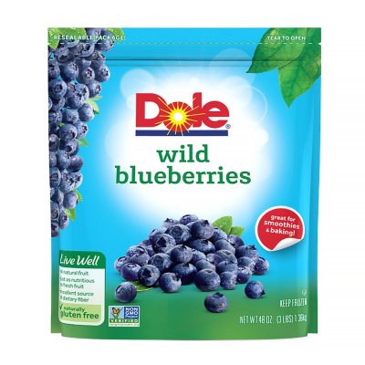 Dole Wild Blueberries, Frozen (3 lbs.) Sam's Club