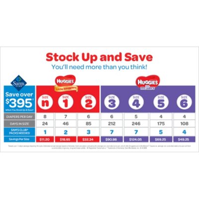 sam's club huggies size 1